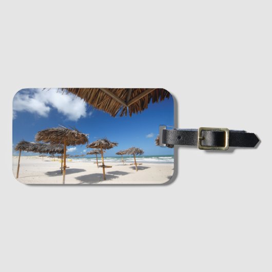 Beach Huts |Brazilië Bagagelabel (Voorkant (horizontaal))