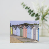 Beach huts briefkaart (Staand voorkant)