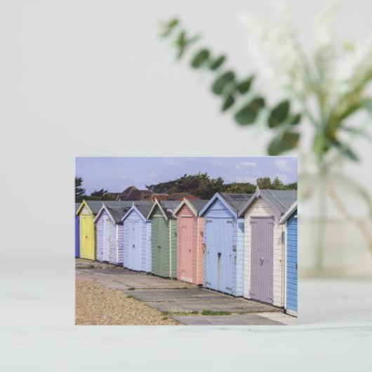 Beach huts briefkaart (Staand voorkant)