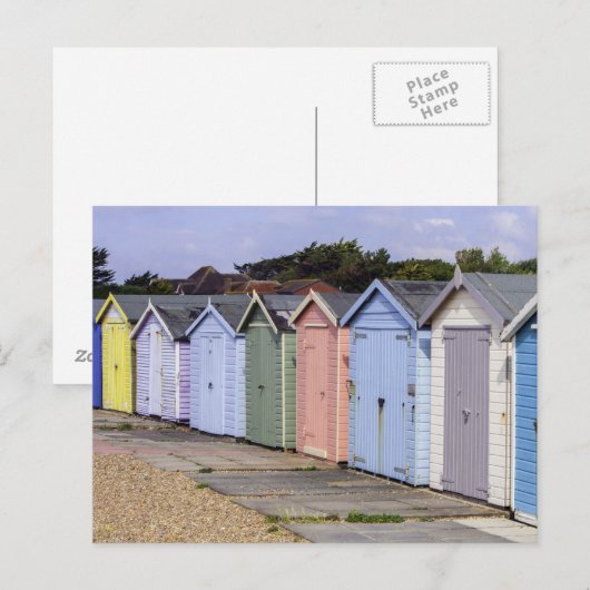 Beach huts briefkaart (Voorkant / Achterkant)