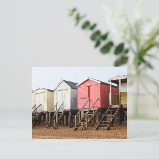 Beach Huts Briefkaart (Staand voorkant)