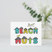 Beach Huts Briefkaart (Staand voorkant)
