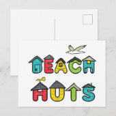 Beach Huts Briefkaart (Voorkant / Achterkant)