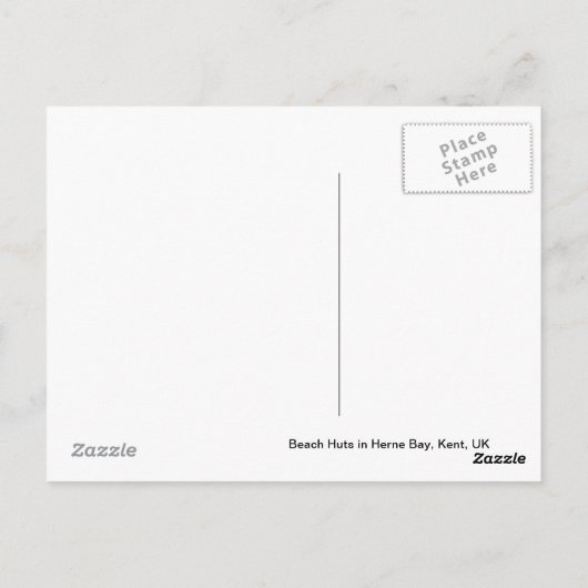 Beach Huts Briefkaart (Achterkant)