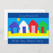 Beach Huts Briefkaart (Voorkant / Achterkant)