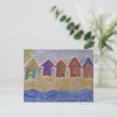 Beach Huts Briefkaart (Staand voorkant)