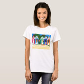 'Beach Huts' Dames' T-shirt (Voorkant volledig)