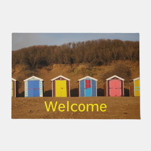 Beach Huts Doormat Deurmat (Voorkant)