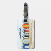 Beach Huts I Bagagelabel (Achterkant verticaal)
