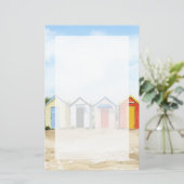 Beach Huts I Briefpapier (Staand voorkant)