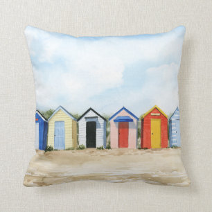 Beach Huts I Kussen