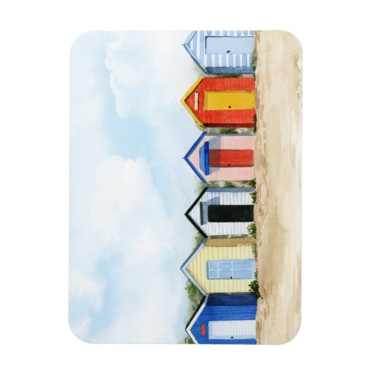 Beach Huts I Magneet (Verticaal)
