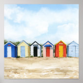 Beach Huts I Poster (Voorkant)