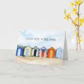 Beach Huts I - Wou dat je hier was Kaart (Gele Bloem)