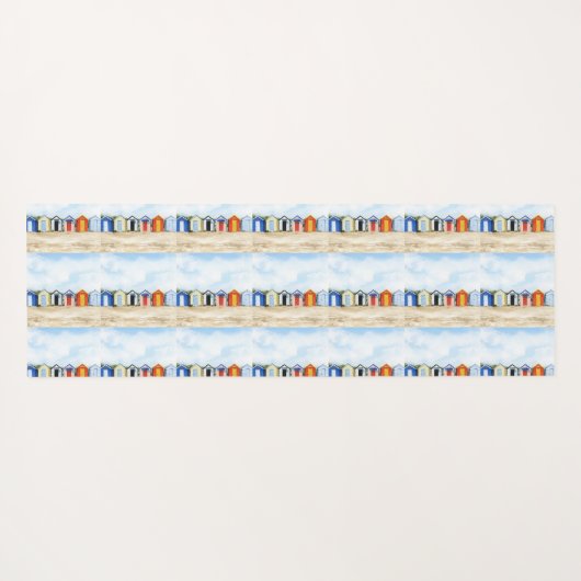 Beach Huts I Yogamat (Achterkant (horizontaal))