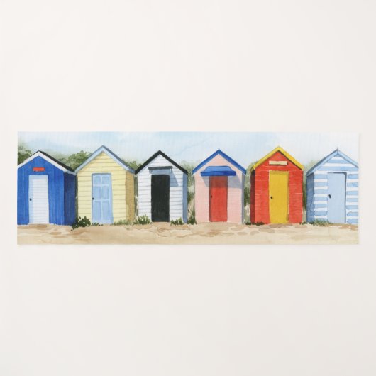 Beach Huts I Yogamat (Voorkant (horizontaal))