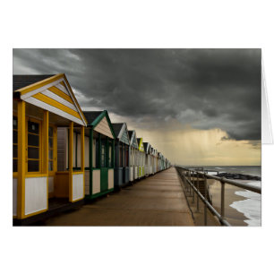 Beach Huts in een Storm van de zomer   Southwold