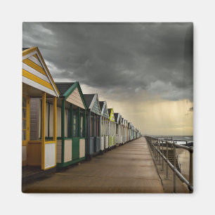 Beach Huts in een Storm van de zomer Southwold Magneet