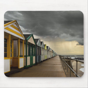 Beach Huts in een Storm van de zomer Southwold Muismat