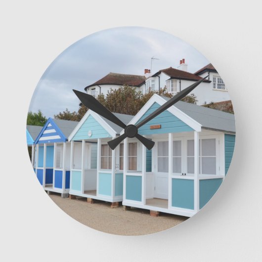 Beach Huts in Southwold Ronde Klok (Voorkant)