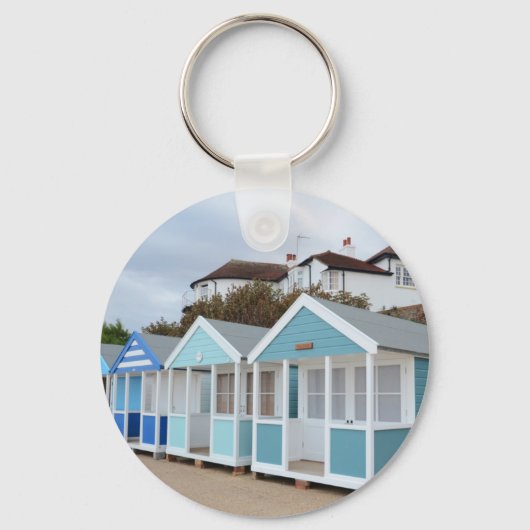 Beach Huts in Southwold Sleutelhanger (Voorkant)