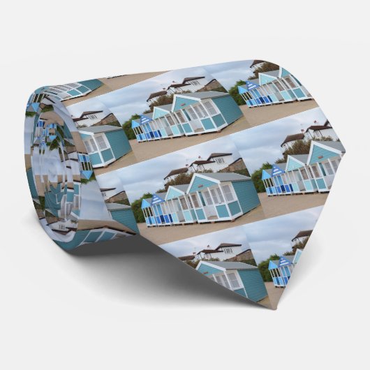 Beach Huts in Southwold Stropdas (Opgerold)