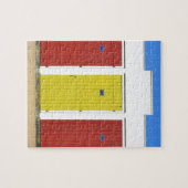 Beach huts in Vendée in Frankrijk Legpuzzel (Horizontaal)