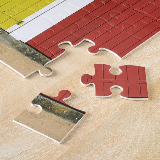 Beach huts in Vendée in Frankrijk Legpuzzel (Zijkant)