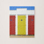 Beach huts in Vendée in Frankrijk Legpuzzel (Verticaal)