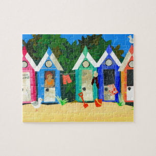 'Beach Huts' Jigsaw Puzzel