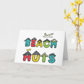 Beach Huts Kaart (Gele Bloem)