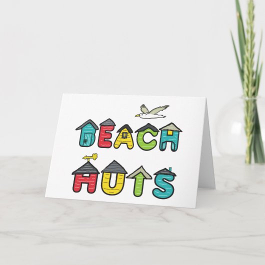 Beach Huts Kaart (Voorkant)