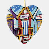 Beach Huts Keramisch Ornament (Rechts)