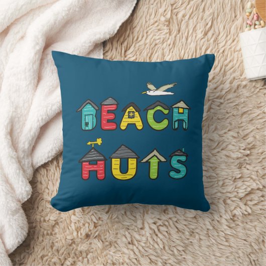 Beach Huts Kussen (Deken)
