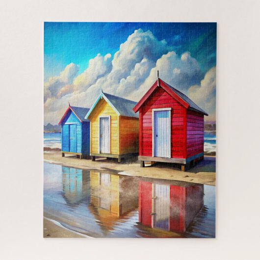 Beach Huts Legpuzzel (Verticaal)