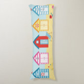 Beach Huts Lichaamskussen (Voorkant Verticaal)