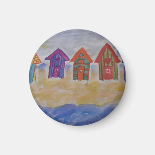 Beach Huts Magnet (Voorkant)