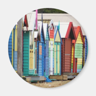 Beach Huts Melbourne Magneet
