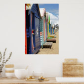 Beach Huts Melbourne Side Poster (Keuken)