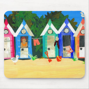 "Beach Huts" Mousepad Muismat