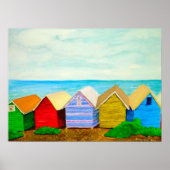 Beach Huts Poster (Voorkant)
