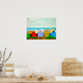 Beach Huts Poster (Keuken)