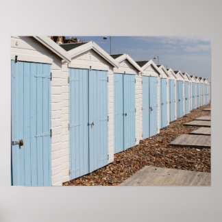 Beach Huts Poster