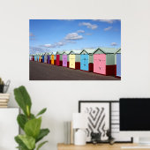 Beach Huts Poster (Thuiskantoor)