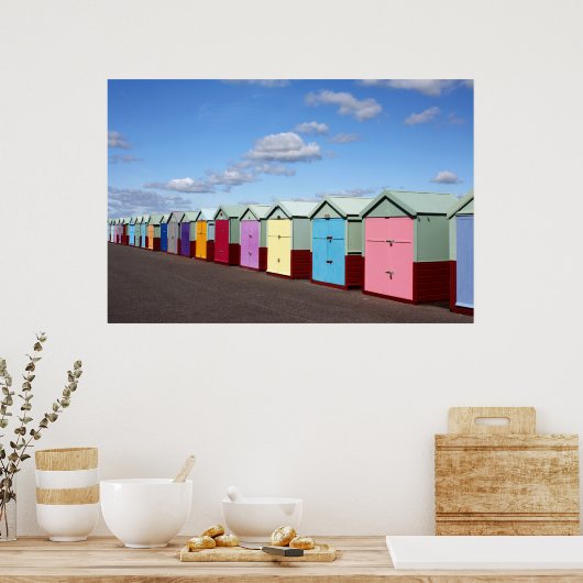 Beach Huts Poster (Keuken)