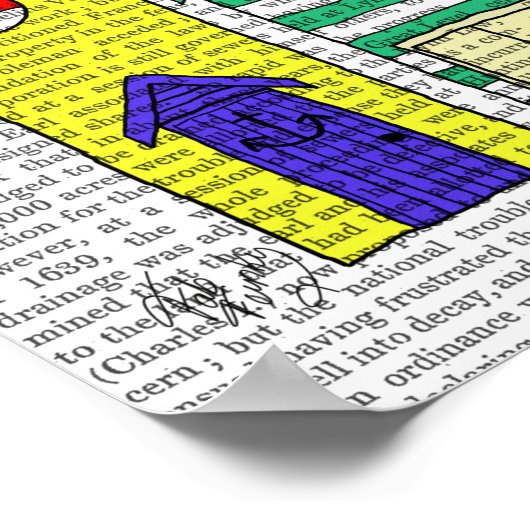 Beach Huts Poster (Hoek)