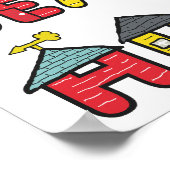 Beach Huts Poster (Hoek)