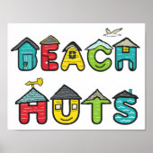 Beach Huts Poster (Voorkant)