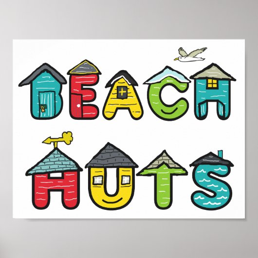 Beach Huts Poster (Voorkant)