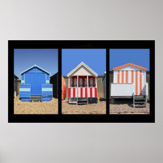 Beach Huts Poster